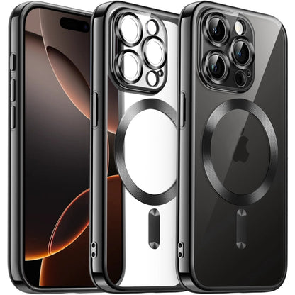 Transparent Electroplated Magsafe Magnetic TPU Phone Case, For iPhone 16 Pro Max, For iPhone 16 Pro, For iPhone 16, For iPhone 15 Pro Max Apple Accessories engtra4367 iPhone 16 Pro Max - APEXEL INDIA - Mobile Lens - Mobile Camera Lens - Cellphone Accessories - Phone Lens - Smartphone Lens