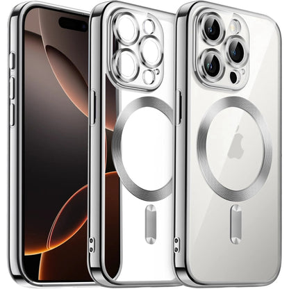 Transparent Electroplated Magsafe Magnetic TPU Phone Case, For iPhone 16 Pro Max, For iPhone 16 Pro, For iPhone 16, For iPhone 15 Pro Max Apple Accessories engtra4367 iPhone 16 Pro Max - APEXEL INDIA - Mobile Lens - Mobile Camera Lens - Cellphone Accessories - Phone Lens - Smartphone Lens
