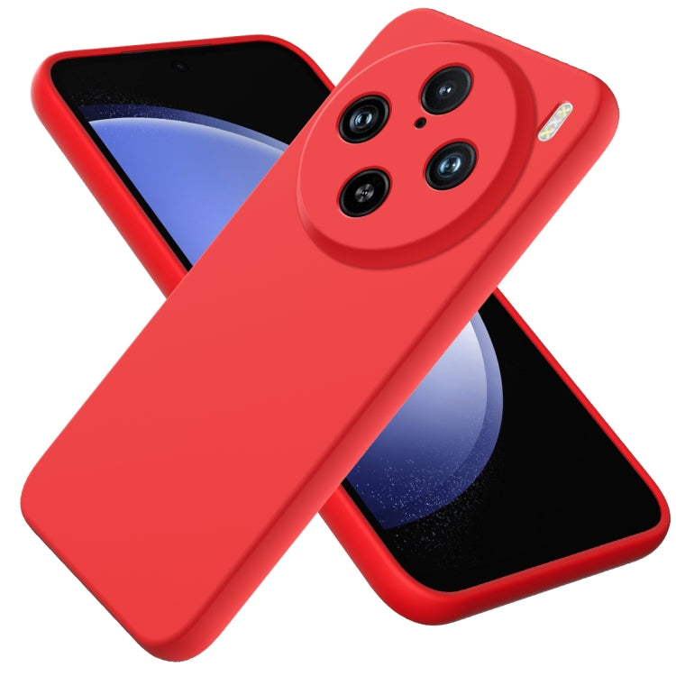 Solid Color Liquid Silicone Dropproof Full Coverage Phone Case, For vivo X100 Pro, For vivo X100, For vivo Y27s, For vivo Y77t 5G