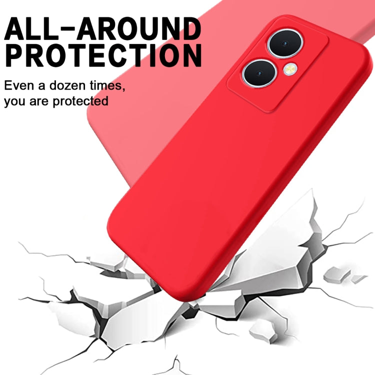 Solid Color Liquid Silicone Dropproof Full Coverage Phone Case, For vivo Y77t 5G