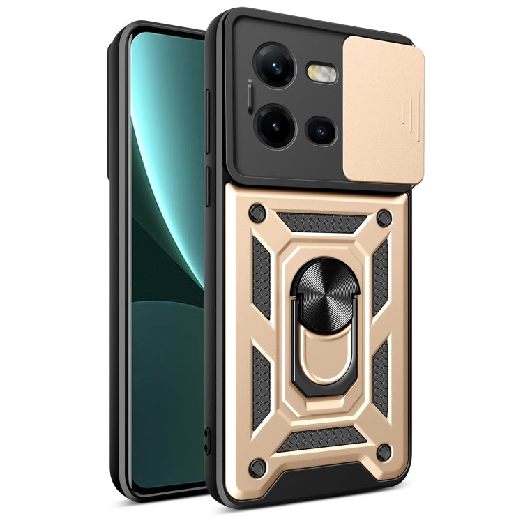 Sliding Camera Cover Design TPU+PC Phone Case, For vivo S17 Pro 5G/V29 5G, For vivo V25 5G/V25e 4G/X80 Lite 5G, For vivo T1 Pro