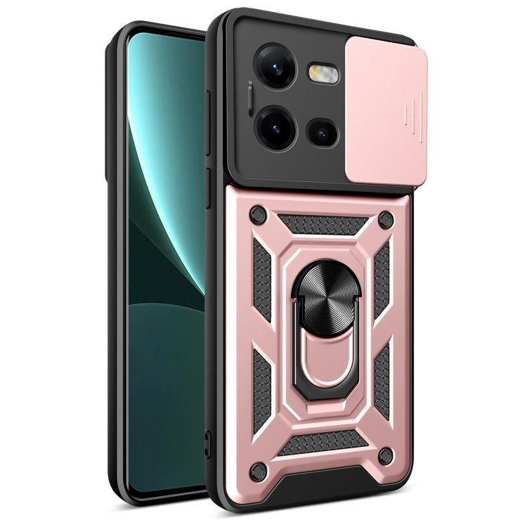Sliding Camera Cover Design TPU+PC Phone Case, For vivo S17 Pro 5G/V29 5G, For vivo V25 5G/V25e 4G/X80 Lite 5G, For vivo T1 Pro