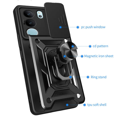 Sliding Camera Cover Design TPU+PC Phone Case, For vivo S17 Pro 5G/V29 5G, For vivo V25 5G/V25e 4G/X80 Lite 5G, For vivo T1 Pro