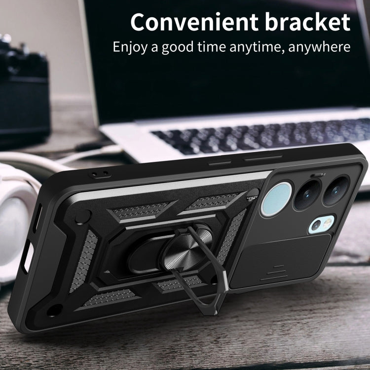 Sliding Camera Cover Design TPU+PC Phone Case, For vivo S17 Pro 5G/V29 5G, For vivo V25 5G/V25e 4G/X80 Lite 5G, For vivo T1 Pro