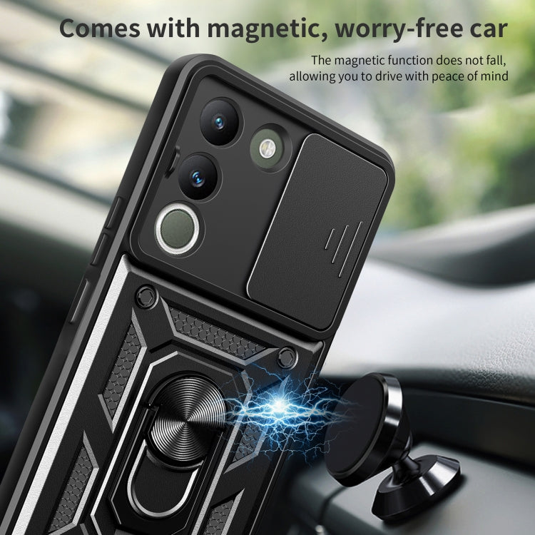 Sliding Camera Cover Design TPU+PC Phone Case, For vivo V29e Southeast Asian / Y200 5G, For vivo iQOO Z7 Pro 5G Global, For vivo V29e 5G Global