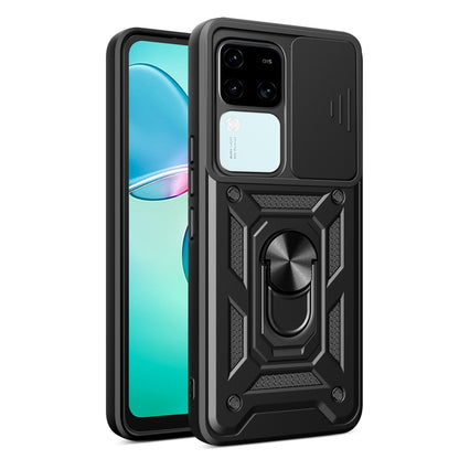 Sliding Camera Cover Design TPU+PC Phone Case, For vivo V30 Lite 5G India / Y100 IDN, For vivo Y200e 5G Global, For vivo V30 / V30 Pro