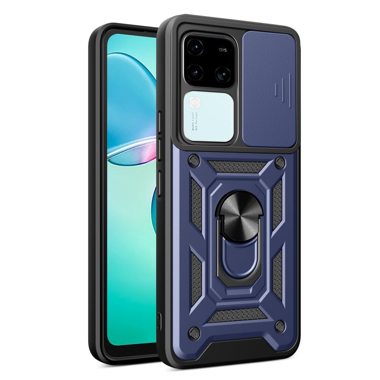 Sliding Camera Cover Design TPU+PC Phone Case, For vivo V30 Lite 5G India / Y100 IDN, For vivo Y200e 5G Global, For vivo V30 / V30 Pro