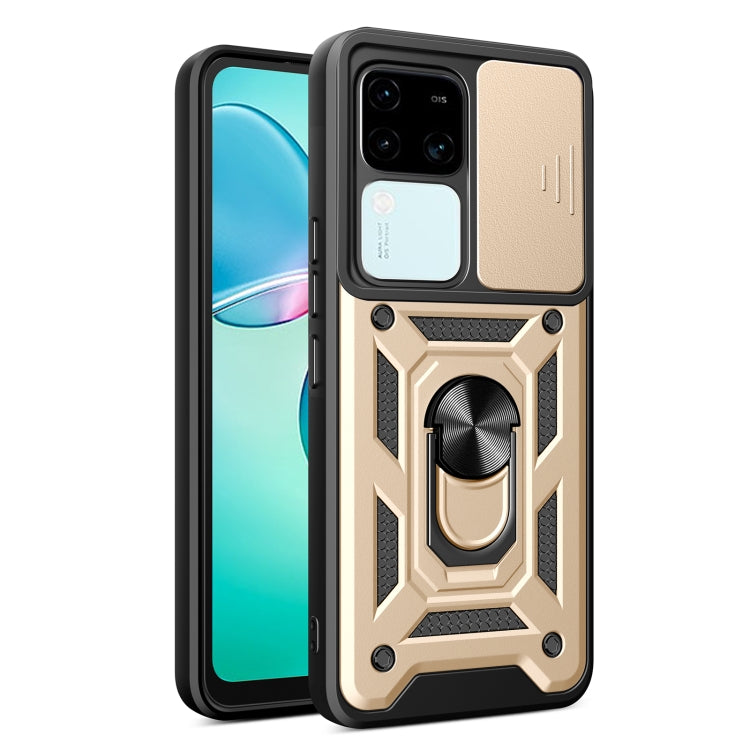 Sliding Camera Cover Design TPU+PC Phone Case, For vivo V30 Lite 5G India / Y100 IDN, For vivo Y200e 5G Global, For vivo V30 / V30 Pro