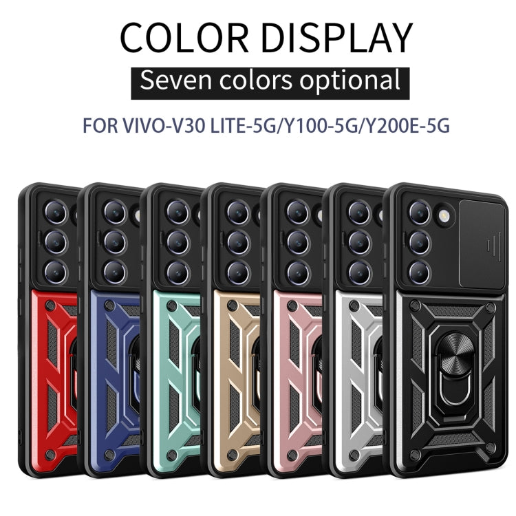 Sliding Camera Cover Design TPU+PC Phone Case, For vivo V30 Lite 5G India / Y100 IDN, For vivo Y200e 5G Global, For vivo V30 / V30 Pro
