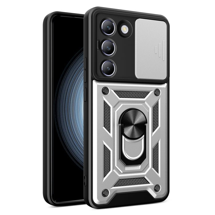 Sliding Camera Cover Design TPU+PC Phone Case, For vivo V30 Lite 5G India / Y100 IDN, For vivo Y200e 5G Global, For vivo V30 / V30 Pro