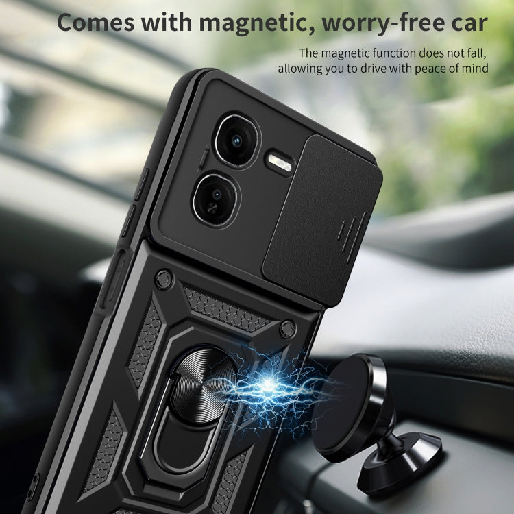 Sliding Camera Cover Design TPU+PC Phone Case, For vivo iQOO Z9x, For vivo iQOO Z9 Turbo 5G, For vivo Y03