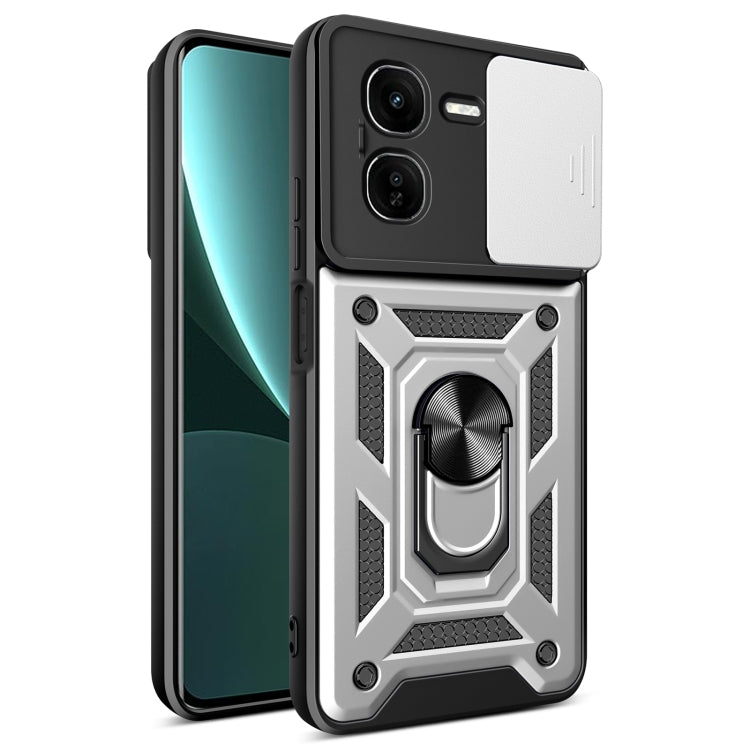 Sliding Camera Cover Design TPU+PC Phone Case, For vivo iQOO Z9x, For vivo iQOO Z9 Turbo 5G, For vivo Y03