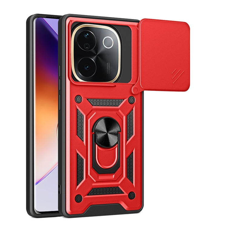 Sliding Camera Cover Design TPU+PC Phone Case, For vivo V40 Lite 5G IDN, For vivo Y300 Pro Global, For vivo iQOO Z9s Pro 5G India