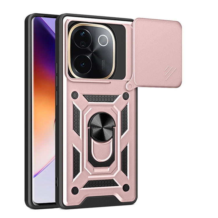 Sliding Camera Cover Design TPU+PC Phone Case, For vivo V40 Lite 5G IDN, For vivo Y300 Pro Global, For vivo iQOO Z9s Pro 5G India