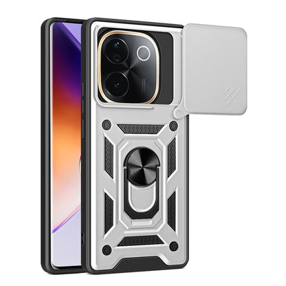 Sliding Camera Cover Design TPU+PC Phone Case, For vivo V40 Lite 5G IDN, For vivo Y300 Pro Global, For vivo iQOO Z9s Pro 5G India