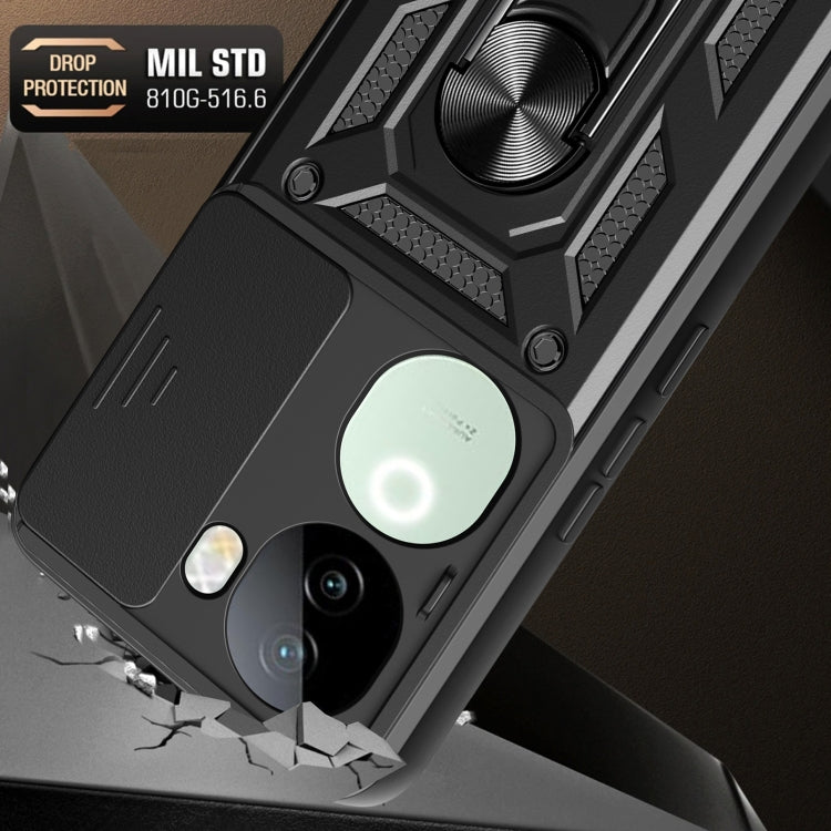 Sliding Camera Cover Design TPU+PC Phone Case, For vivo iQOO Z9s 5G Global, For vivo V40 / V40 Pro / S19 Pro, For vivo Y28 4G