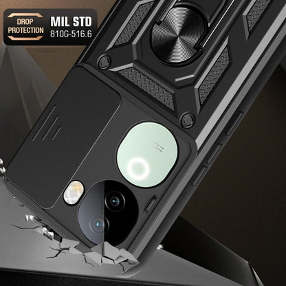 Sliding Camera Cover Design TPU+PC Phone Case, For vivo iQOO Z9s 5G Global, For vivo V40 / V40 Pro / S19 Pro, For vivo Y28 4G