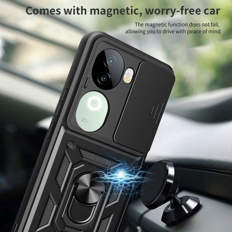 Sliding Camera Cover Design TPU+PC Phone Case, For vivo iQOO Z9s 5G Global, For vivo V40 / V40 Pro / S19 Pro, For vivo Y28 4G