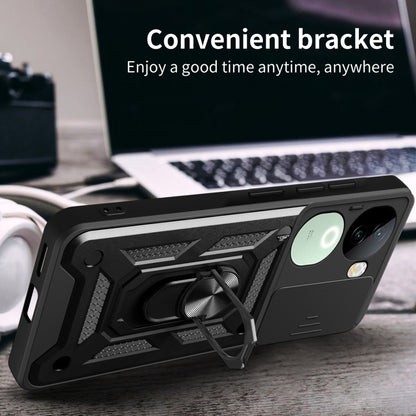 Sliding Camera Cover Design TPU+PC Phone Case, For vivo iQOO Z9s 5G Global, For vivo V40 / V40 Pro / S19 Pro, For vivo Y28 4G
