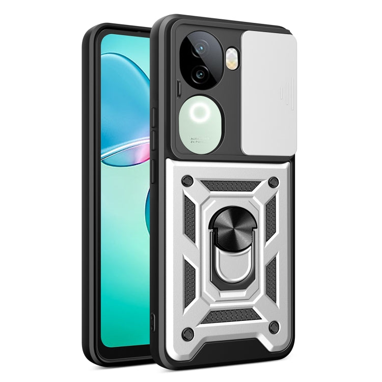 Sliding Camera Cover Design TPU+PC Phone Case, For vivo iQOO Z9s 5G Global, For vivo V40 / V40 Pro / S19 Pro, For vivo Y28 4G