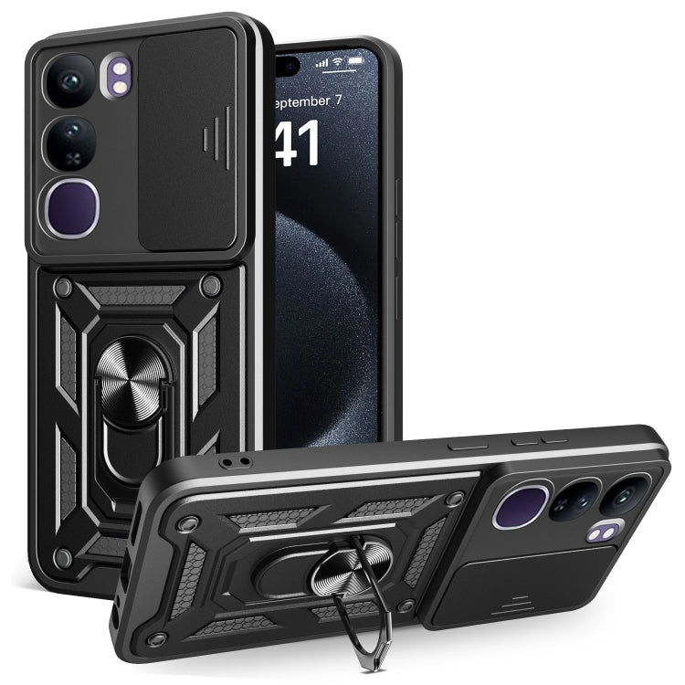 Sliding Camera Cover Design TPU+PC Phone Case, For vivo V40 Lite 5G IDN, For vivo Y300 Pro Global, For vivo iQOO Z9s Pro 5G India