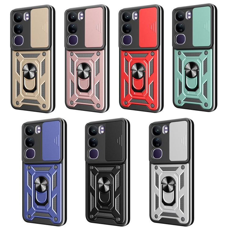 Sliding Camera Cover Design TPU+PC Phone Case, For vivo V40 Lite 5G IDN, For vivo Y300 Pro Global, For vivo iQOO Z9s Pro 5G India