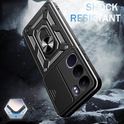 Sliding Camera Cover Design TPU+PC Phone Case, For vivo V40 Lite 5G IDN, For vivo Y300 Pro Global, For vivo iQOO Z9s Pro 5G India