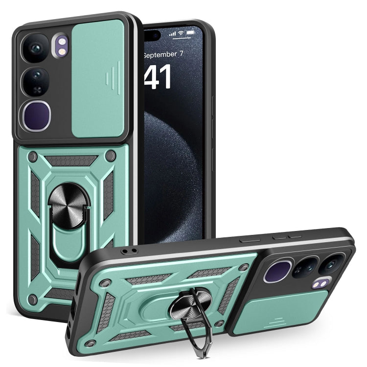Sliding Camera Cover Design TPU+PC Phone Case, For vivo V40 Lite 5G IDN, For vivo Y300 Pro Global, For vivo iQOO Z9s Pro 5G India