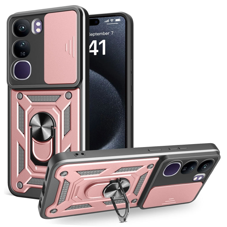 Sliding Camera Cover Design TPU+PC Phone Case, For vivo V40 Lite 5G IDN, For vivo Y300 Pro Global, For vivo iQOO Z9s Pro 5G India