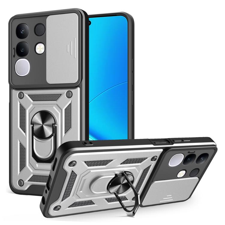Sliding Camera Cover Design TPU+PC Phone Case, For vivo Y400 Pro 5G India, For vivo Y29s 5G / Y04 4G, For vivo Y29 4G