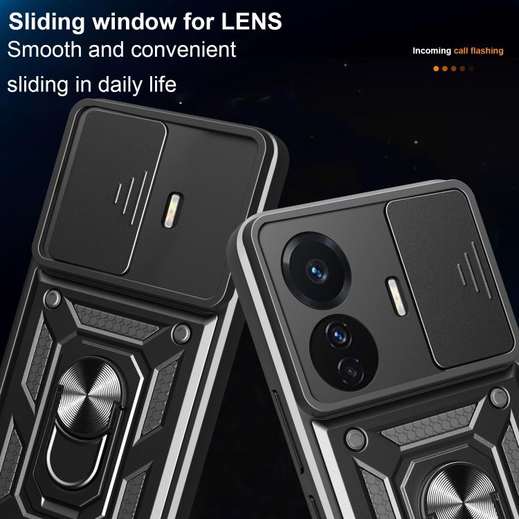 Sliding Camera Cover Design TPU+PC Phone Case, For vivo T1 Pro, For vivo Y15s