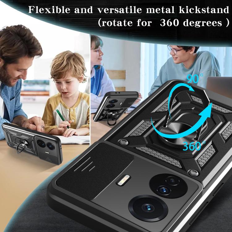 Sliding Camera Cover Design TPU+PC Phone Case, For vivo T1 Pro, For vivo Y15s