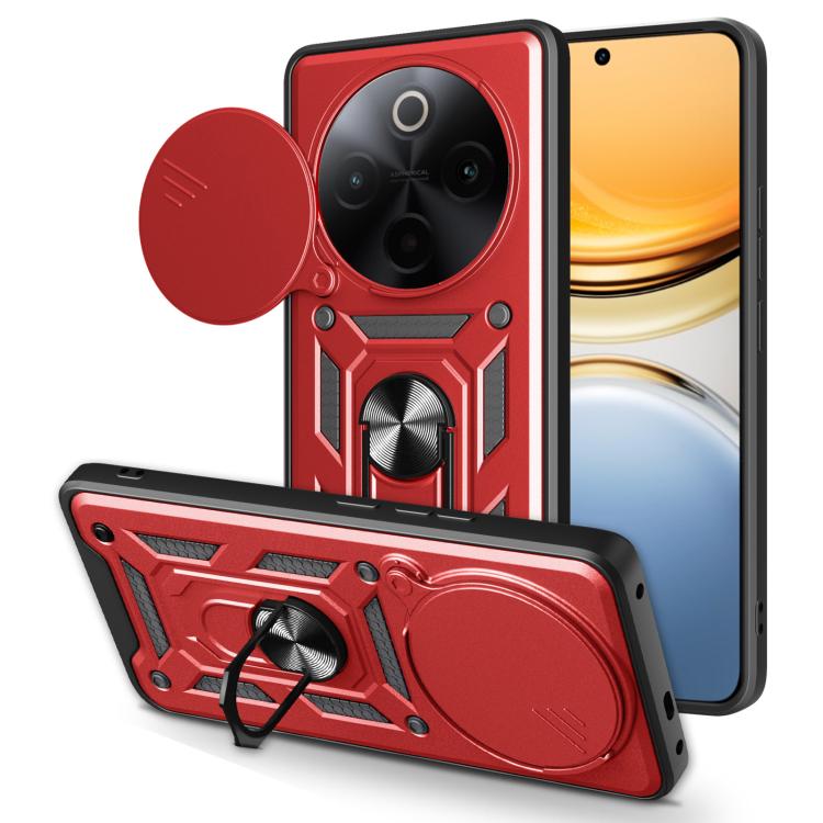 Sliding Camera Cover Design TPU+PC Phone Case, For vivo V40 Lite 5G IDN, For vivo Y300 Pro Global, For vivo iQOO Z9s Pro 5G India