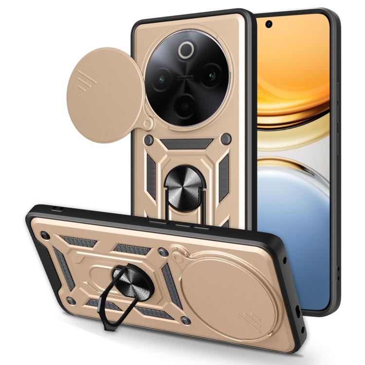 Sliding Camera Cover Design TPU+PC Phone Case, For vivo V40 Lite 5G IDN, For vivo Y300 Pro Global, For vivo iQOO Z9s Pro 5G India
