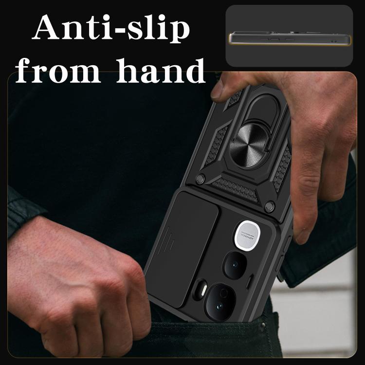 Sliding Camera Cover Design TPU+PC Phone Case, For vivo Y400 Pro 5G India, For vivo Y29s 5G / Y04 4G, For vivo Y29 4G