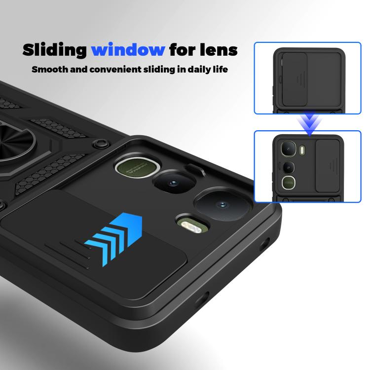 Sliding Camera Cover Design TPU+PC Phone Case, For vivo Y400 5G, For vivo V60 5G, For vivo S20 Pro / T4 Ultra 5G