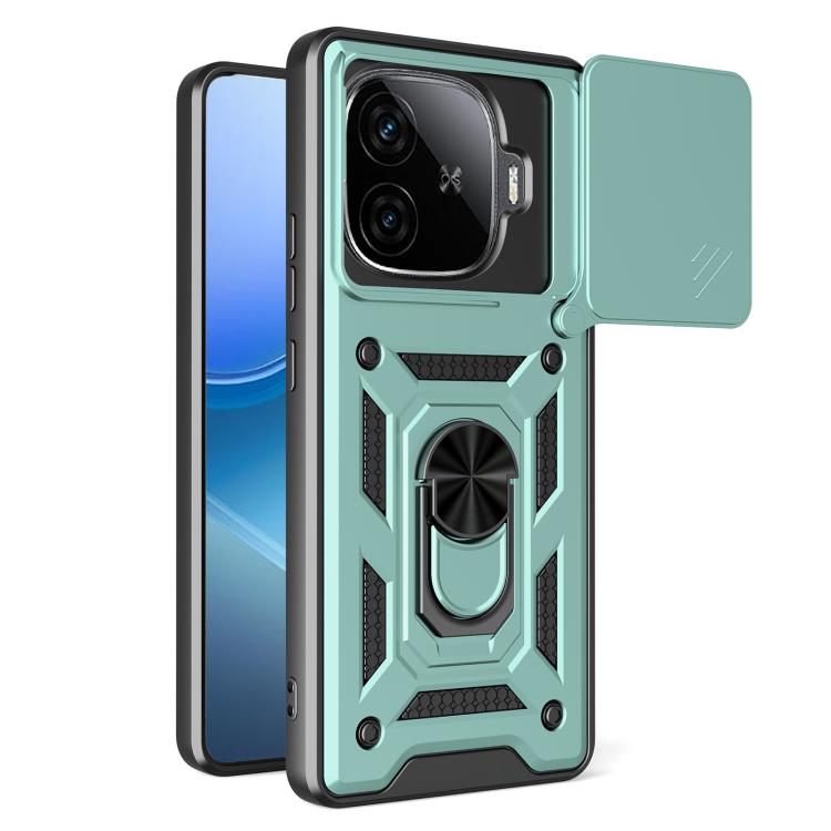 Sliding Camera Cover Design TPU+PC Phone Case, For vivo iQOO Z9x, For vivo iQOO Z9 Turbo 5G, For vivo Y03