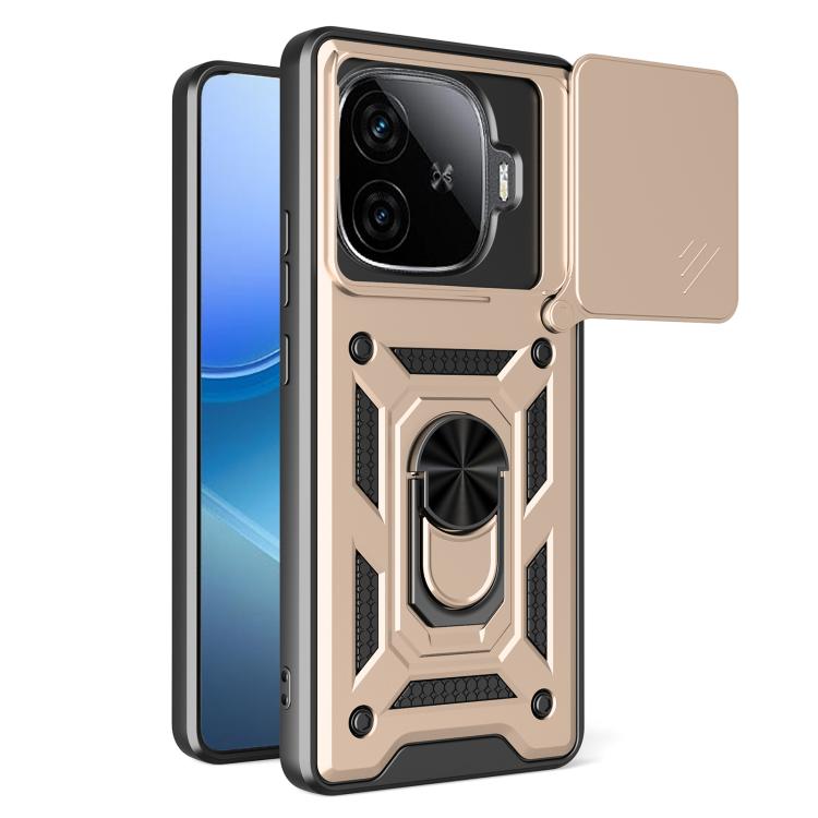 Sliding Camera Cover Design TPU+PC Phone Case, For vivo iQOO Z9x, For vivo iQOO Z9 Turbo 5G, For vivo Y03