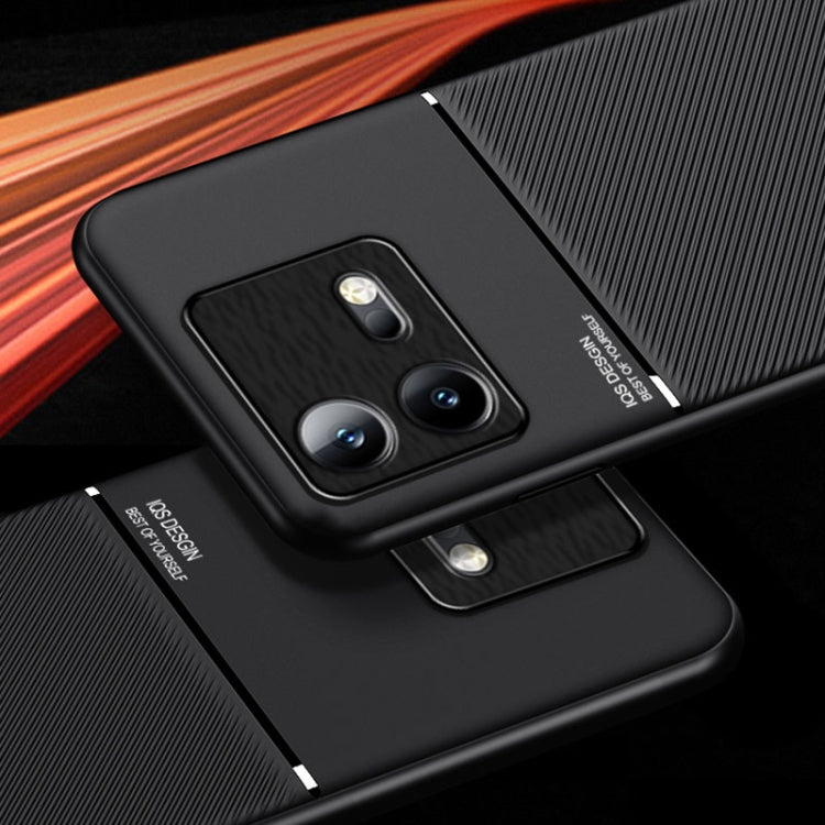 Classic Tilt Strip Grain Magnetic PC Hybrid TPU Phone Case, For vivo iQOO Neo8, For vivo Y78, For vivo Y78+, For vivo Y35 4G