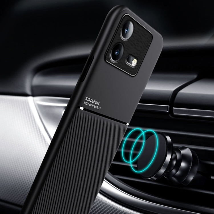 Classic Tilt Strip Grain Magnetic PC Hybrid TPU Phone Case, For vivo iQOO Neo8, For vivo Y78, For vivo Y78+, For vivo Y35 4G