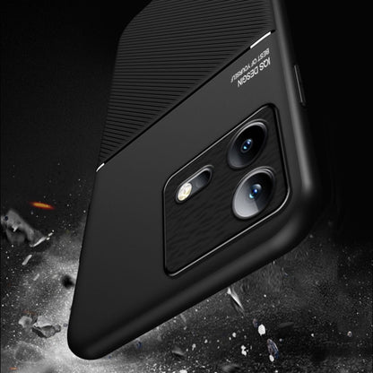 Classic Tilt Strip Grain Magnetic PC Hybrid TPU Phone Case, For vivo iQOO Neo8, For vivo Y78, For vivo Y78+, For vivo Y35 4G