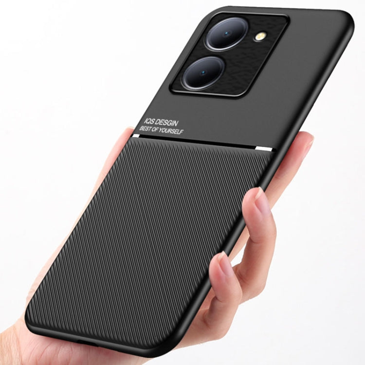 Classic Tilt Strip Grain Magnetic PC Hybrid TPU Phone Case, For vivo Y78+, For vivo Y35 4G