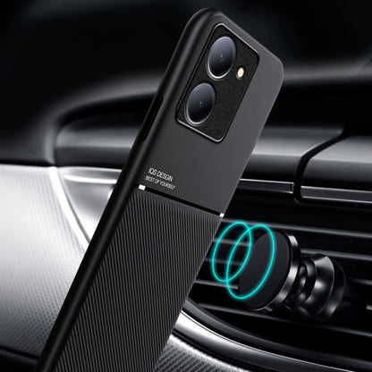 Classic Tilt Strip Grain Magnetic PC Hybrid TPU Phone Case, For vivo Y78+, For vivo Y35 4G