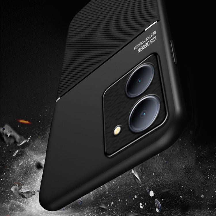 Classic Tilt Strip Grain Magnetic PC Hybrid TPU Phone Case, For vivo Y78+, For vivo Y35 4G