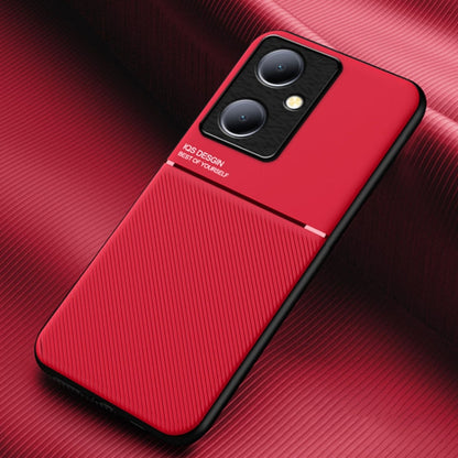 Classic Tilt Strip Grain Magnetic PC Hybrid TPU Phone Case, For vivo Y78+, For vivo Y35 4G
