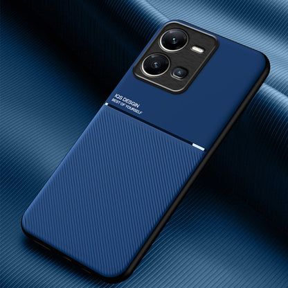 Classic Tilt Strip Grain Magnetic PC Hybrid TPU Phone Case, For vivo Y78+, For vivo Y35 4G