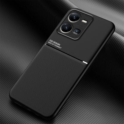 Classic Tilt Strip Grain Magnetic PC Hybrid TPU Phone Case, For vivo Y78+, For vivo Y35 4G