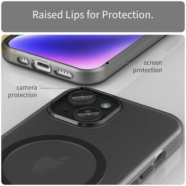 MagSafe Frosted Translucent TPU + PC Full Coverage Phone Case, For iPhone 15, For iPhone 14 Plus Apple Accessories engmag4432 iPhone 15 - APEXEL INDIA - Mobile Lens - Mobile Camera Lens - Cellphone Accessories - Phone Lens - Smartphone Lens
