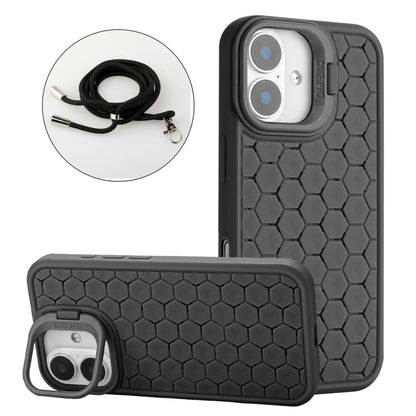 Honeycomb Radiating Lens Holder Magsafe Phone Case with Lanyard, For iPhone 16 Pro Max, For iPhone 16 Pro, For iPhone 16 Plus, For iPhone 16 Apple Accessories enghon4481 iPhone 16 Pro Max - APEXEL INDIA - Mobile Lens - Mobile Camera Lens - Cellphone Accessories - Phone Lens - Smartphone Lens