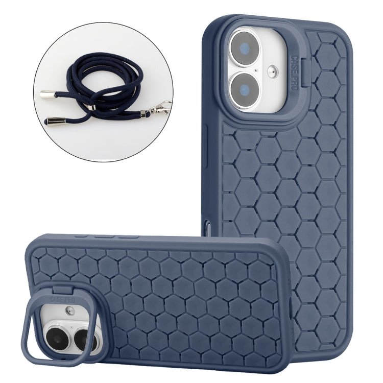 Honeycomb Radiating Lens Holder Magsafe Phone Case with Lanyard, For iPhone 16 Pro Max, For iPhone 16 Pro, For iPhone 16 Plus, For iPhone 16 Apple Accessories enghon4481 iPhone 16 Pro Max - APEXEL INDIA - Mobile Lens - Mobile Camera Lens - Cellphone Accessories - Phone Lens - Smartphone Lens